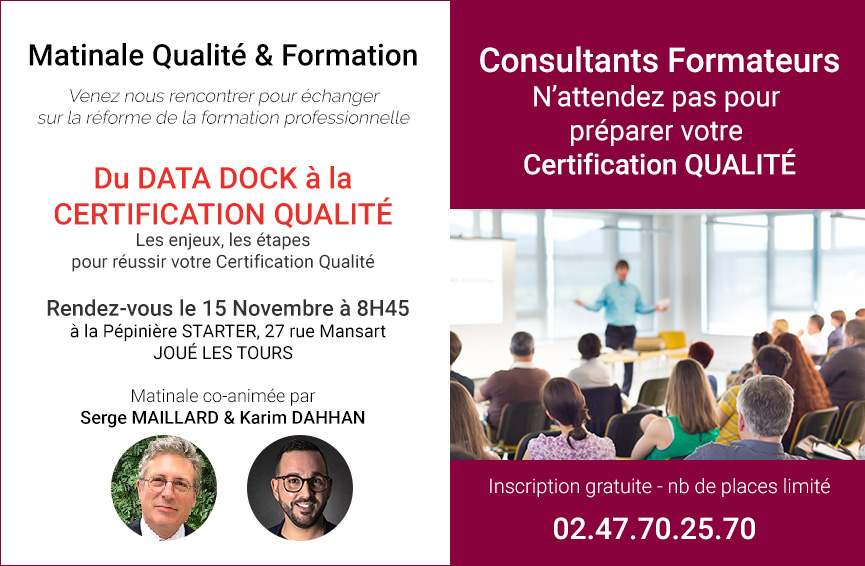 Matinale Formateur Certification Qualité